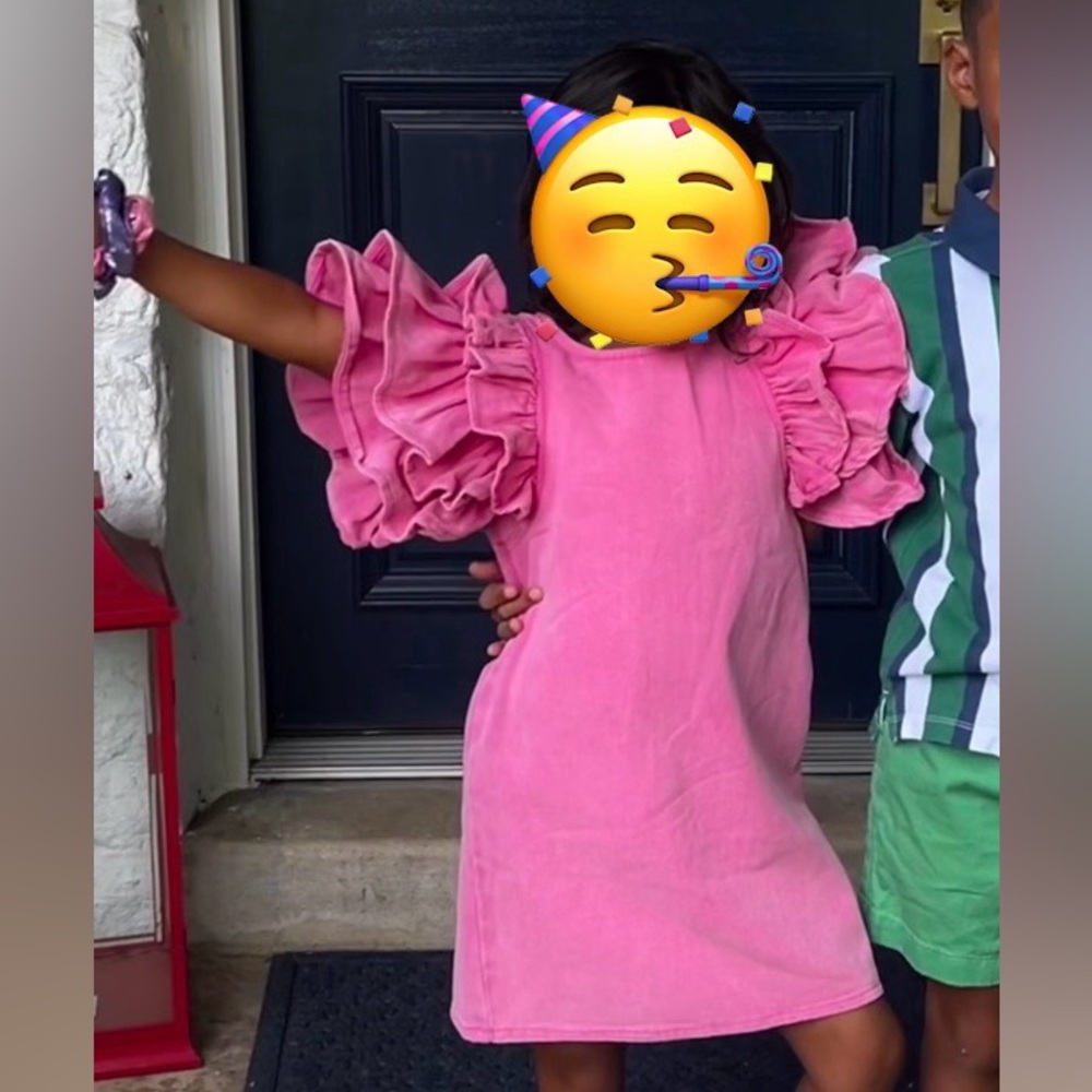 Lola & The Boys ruffle pink party dress size 4
